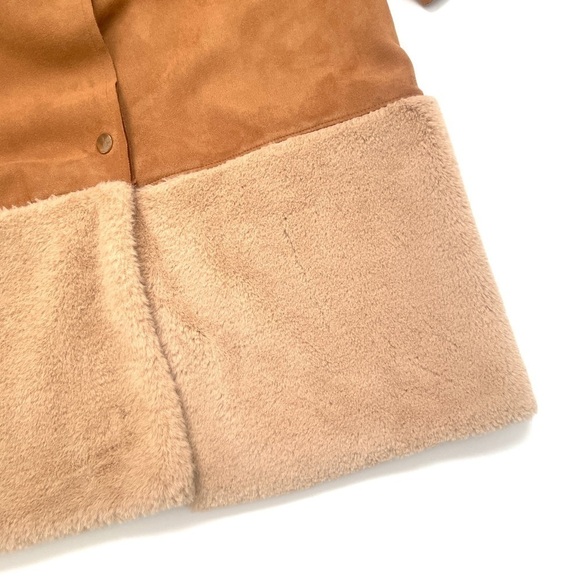 Zara Retro Faux Suede Faux Fur Jacket - Picture 8 of 13